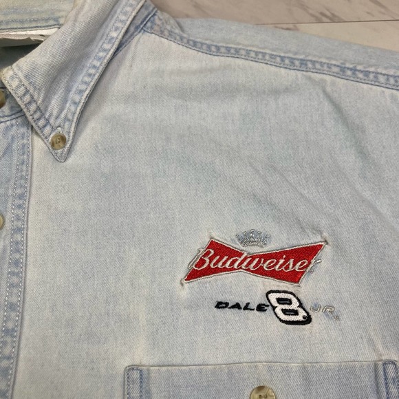 Vintage 2000s 'Dale Earnhardt Jr.' Budweiser Button-Down - Picture 3 of 10